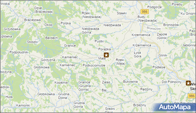 mapa Mała, Mała na mapie Targeo