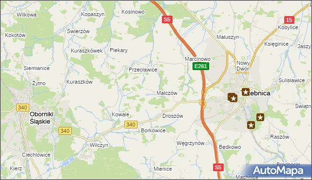 mapa Malczów, Malczów na mapie Targeo