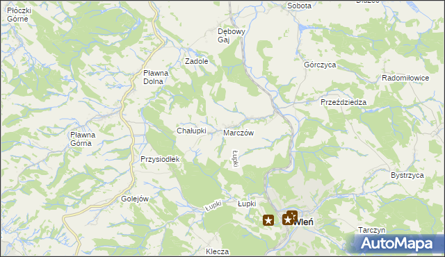 mapa Marczów, Marczów na mapie Targeo