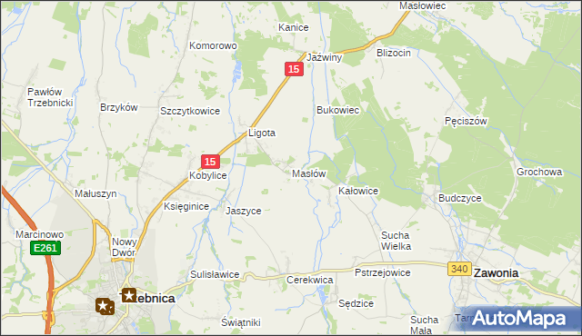 mapa Masłów, Masłów na mapie Targeo