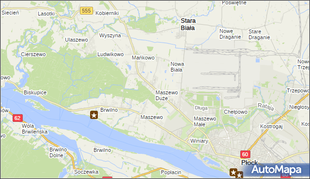 mapa Maszewo Duże, Maszewo Duże na mapie Targeo