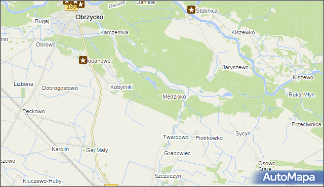 mapa Mędzisko, Mędzisko na mapie Targeo