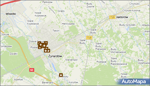 mapa Międzyborów, Międzyborów na mapie Targeo