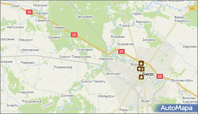 mapa Mieszczk, Mieszczk na mapie Targeo