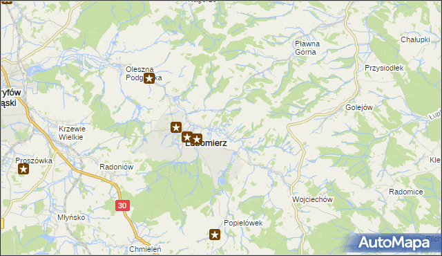 mapa Milęcice, Milęcice na mapie Targeo