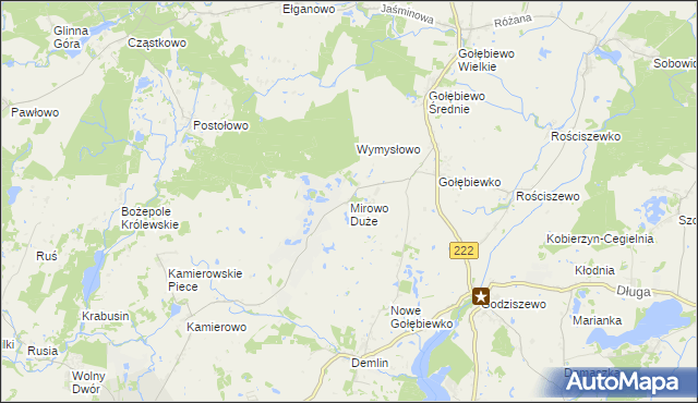 mapa Mirowo Duże, Mirowo Duże na mapie Targeo
