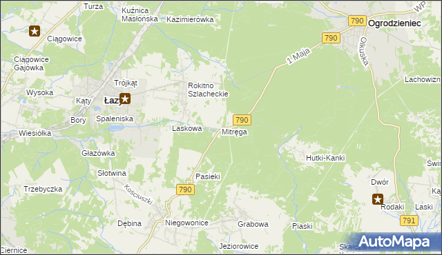 mapa Mitręga, Mitręga na mapie Targeo