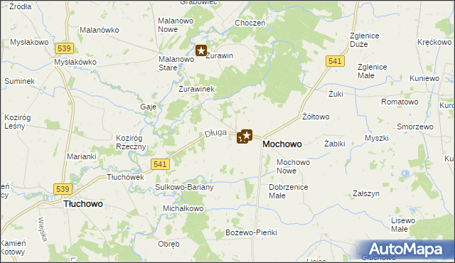 mapa Mochowo-Parcele, Mochowo-Parcele na mapie Targeo