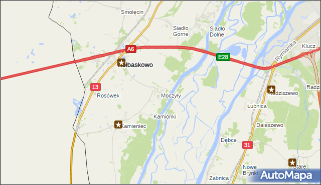 mapa Moczyły, Moczyły na mapie Targeo