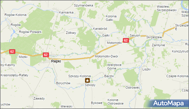 mapa Mołomotki-Dwór, Mołomotki-Dwór na mapie Targeo