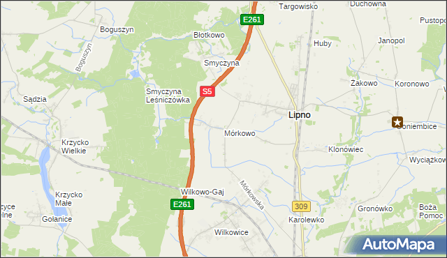 mapa Mórkowo, Mórkowo na mapie Targeo