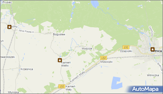 mapa Mościce, Mościce na mapie Targeo