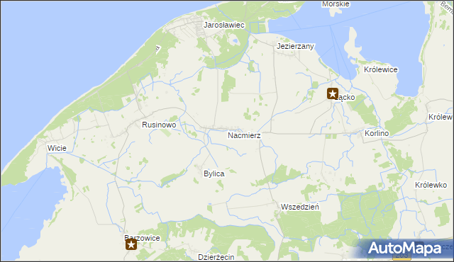 mapa Nacmierz, Nacmierz na mapie Targeo
