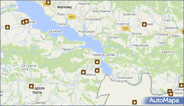 mapa Niedzica-Zamek, Niedzica-Zamek na mapie Targeo