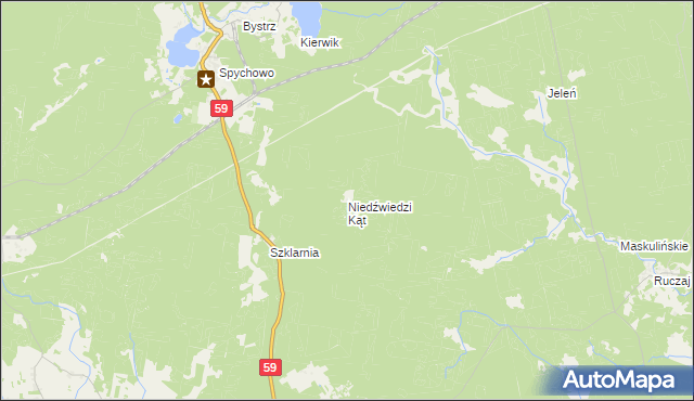 mapa Niedźwiedzi Kąt, Niedźwiedzi Kąt na mapie Targeo