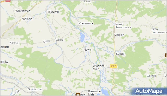 mapa Nowa gmina Bolesławiec, Nowa gmina Bolesławiec na mapie Targeo