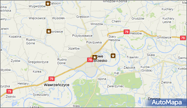 mapa Nowe Brzesko, Nowe Brzesko na mapie Targeo