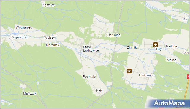 mapa Nowe Budkowice, Nowe Budkowice na mapie Targeo
