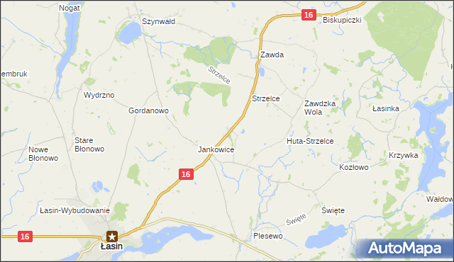 mapa Nowe Jankowice gmina Łasin, Nowe Jankowice gmina Łasin na mapie Targeo
