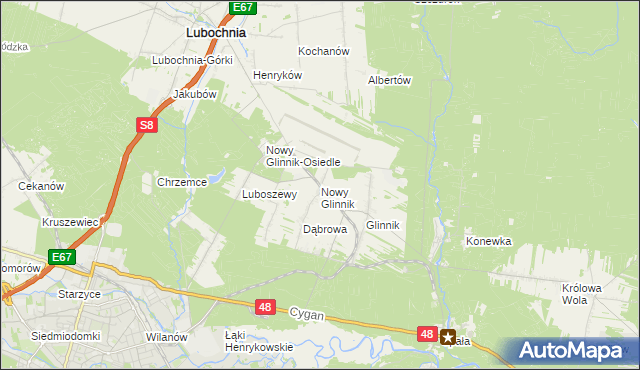 mapa Nowy Glinnik, Nowy Glinnik na mapie Targeo