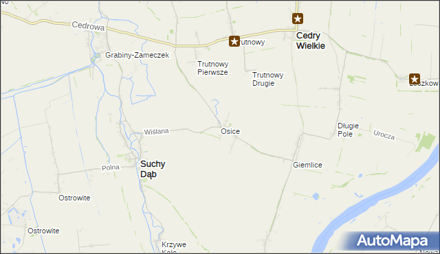 mapa Osice, Osice na mapie Targeo