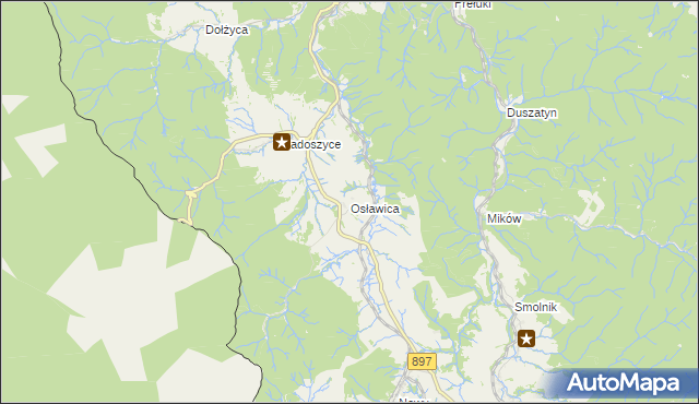 mapa Osławica, Osławica na mapie Targeo