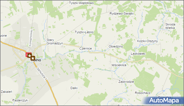 mapa Pachuczyn, Pachuczyn na mapie Targeo