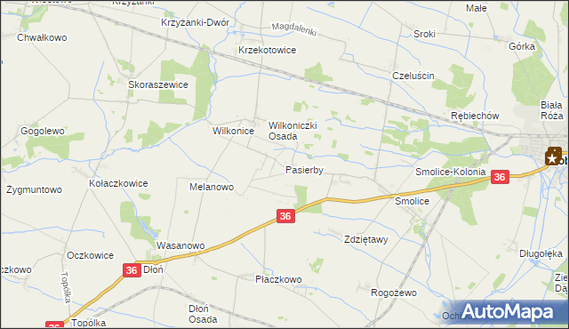 mapa Pasierby, Pasierby na mapie Targeo