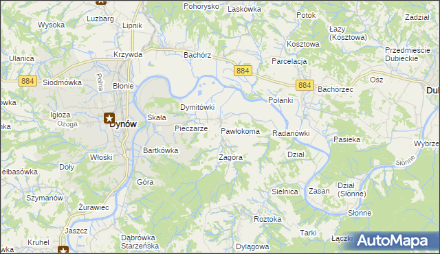 mapa Pawłokoma, Pawłokoma na mapie Targeo