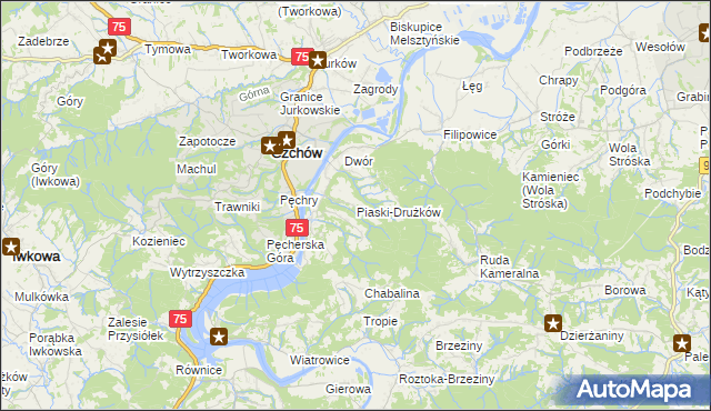 mapa Piaski-Drużków, Piaski-Drużków na mapie Targeo