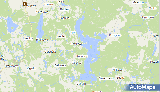 mapa Pieczyska gmina Polanów, Pieczyska gmina Polanów na mapie Targeo