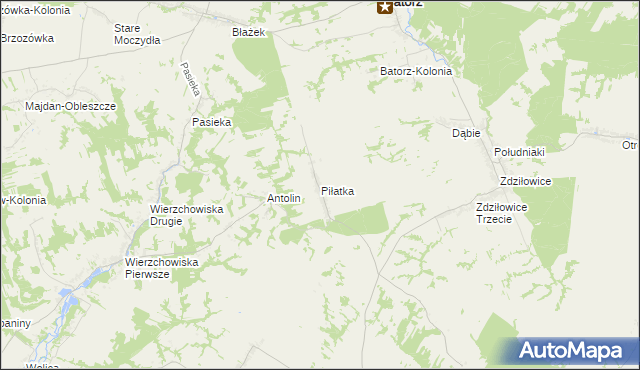 mapa Piłatka gmina Godziszów, Piłatka gmina Godziszów na mapie Targeo