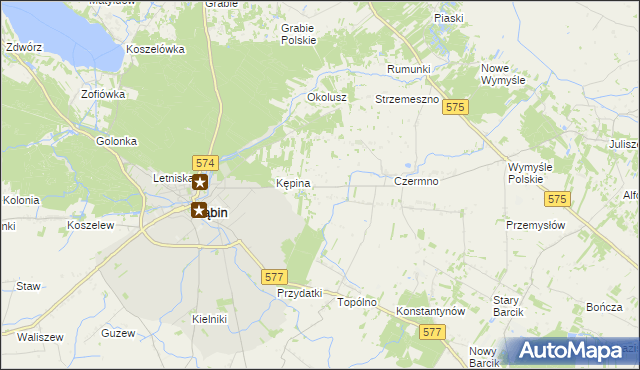 mapa Plebanka gmina Gąbin, Plebanka gmina Gąbin na mapie Targeo