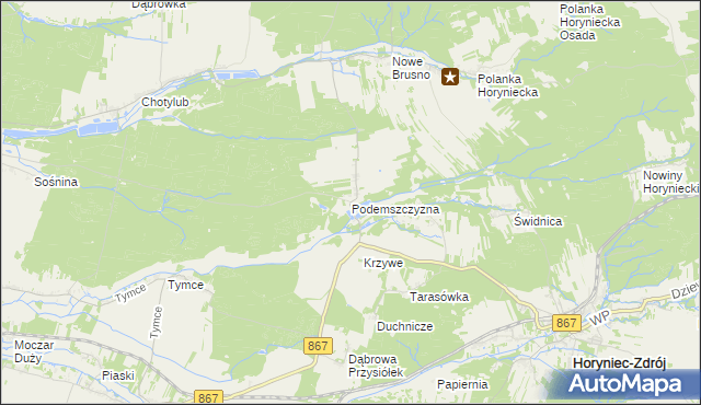 mapa Podemszczyzna, Podemszczyzna na mapie Targeo