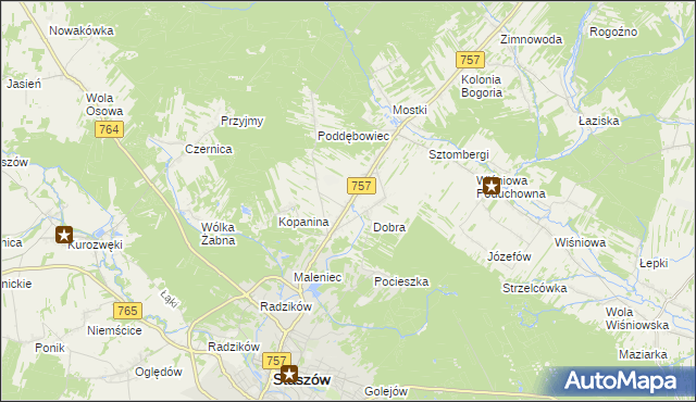 mapa Podmaleniec, Podmaleniec na mapie Targeo