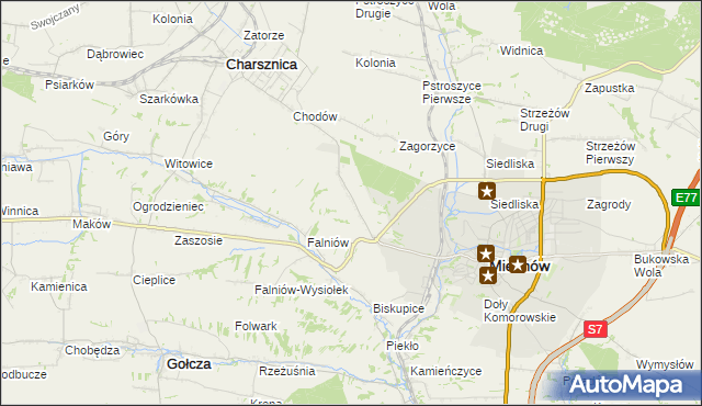 mapa Podmiejska Wola, Podmiejska Wola na mapie Targeo