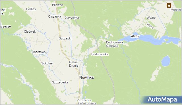 mapa Podnowinka, Podnowinka na mapie Targeo