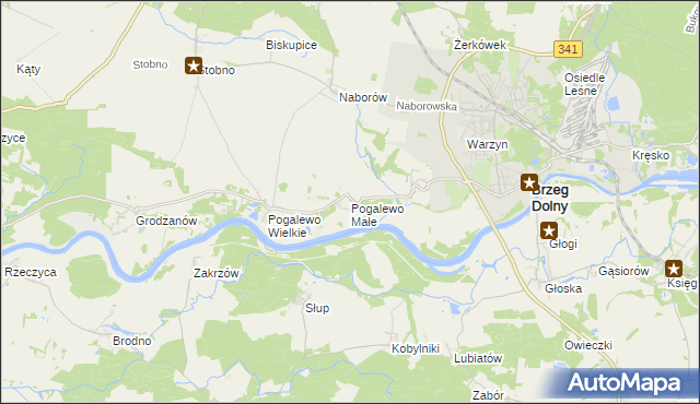 mapa Pogalewo Małe, Pogalewo Małe na mapie Targeo