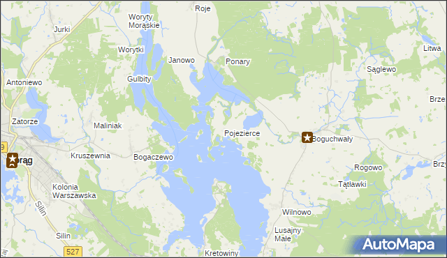 mapa Pojezierce, Pojezierce na mapie Targeo