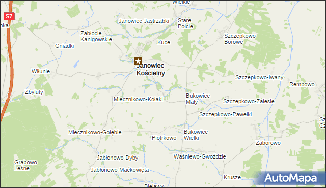 mapa Pokrzywnica Wielka, Pokrzywnica Wielka na mapie Targeo