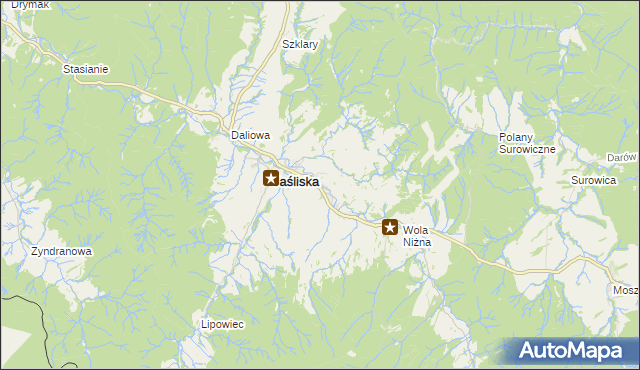 mapa Posada Jaśliska, Posada Jaśliska na mapie Targeo