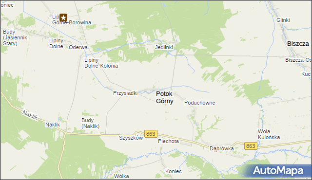 mapa Potok Górny, Potok Górny na mapie Targeo