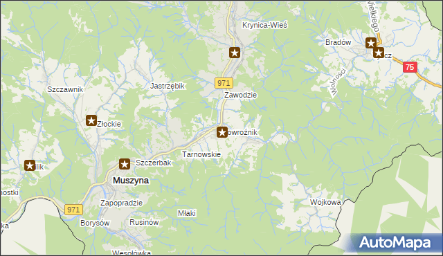 mapa Powroźnik, Powroźnik na mapie Targeo