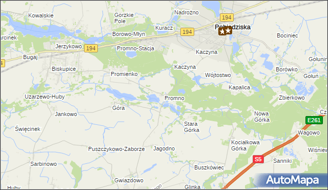 mapa Promno, Promno na mapie Targeo