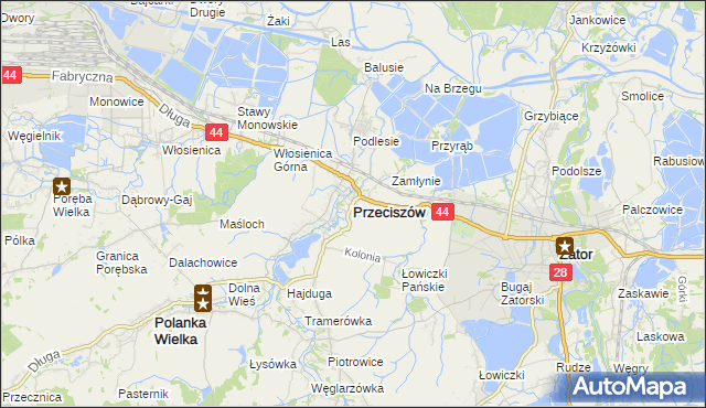 mapa Przeciszów, Przeciszów na mapie Targeo