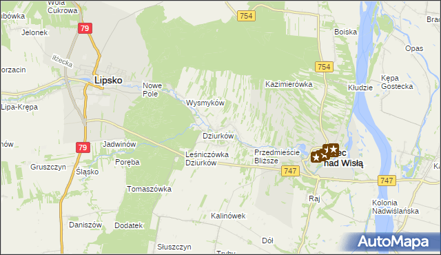 mapa Przedmieście Dalsze, Przedmieście Dalsze na mapie Targeo