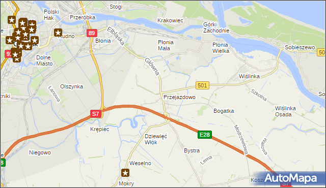 mapa Przejazdowo, Przejazdowo na mapie Targeo