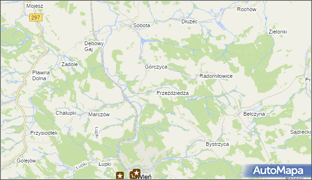 mapa Przeździedza, Przeździedza na mapie Targeo