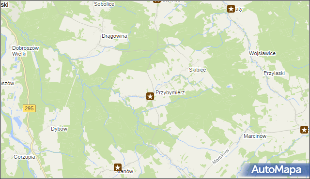 mapa Przybymierz, Przybymierz na mapie Targeo