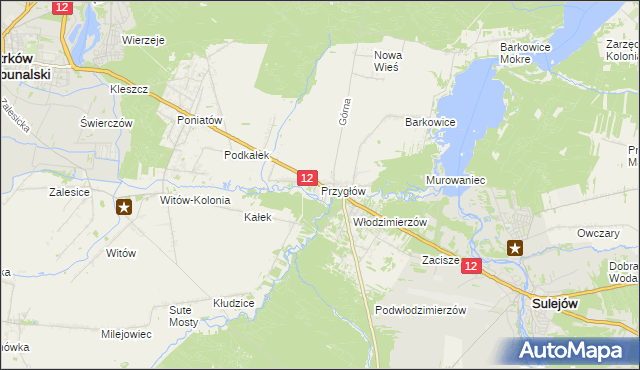 mapa Przygłów, Przygłów na mapie Targeo